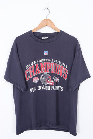 LEE 2001 New England Patriots NFL Champions Navy Tee (L)