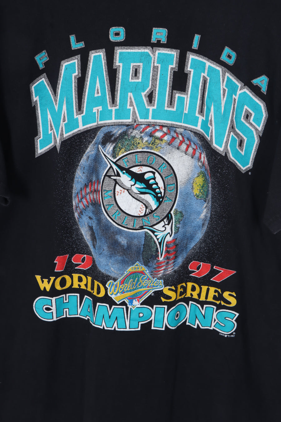 1997 Florida Marlins World Series Champions Black T-Shirt (XL)