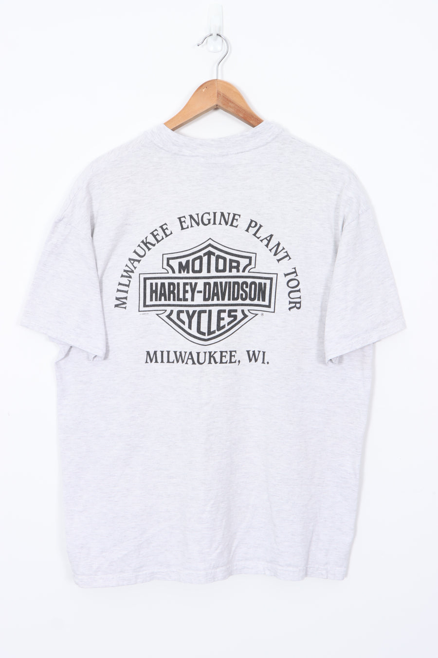 1996 'Milwaukee Engine Plant Tour' USA Made Grey T-Shirt (XL)