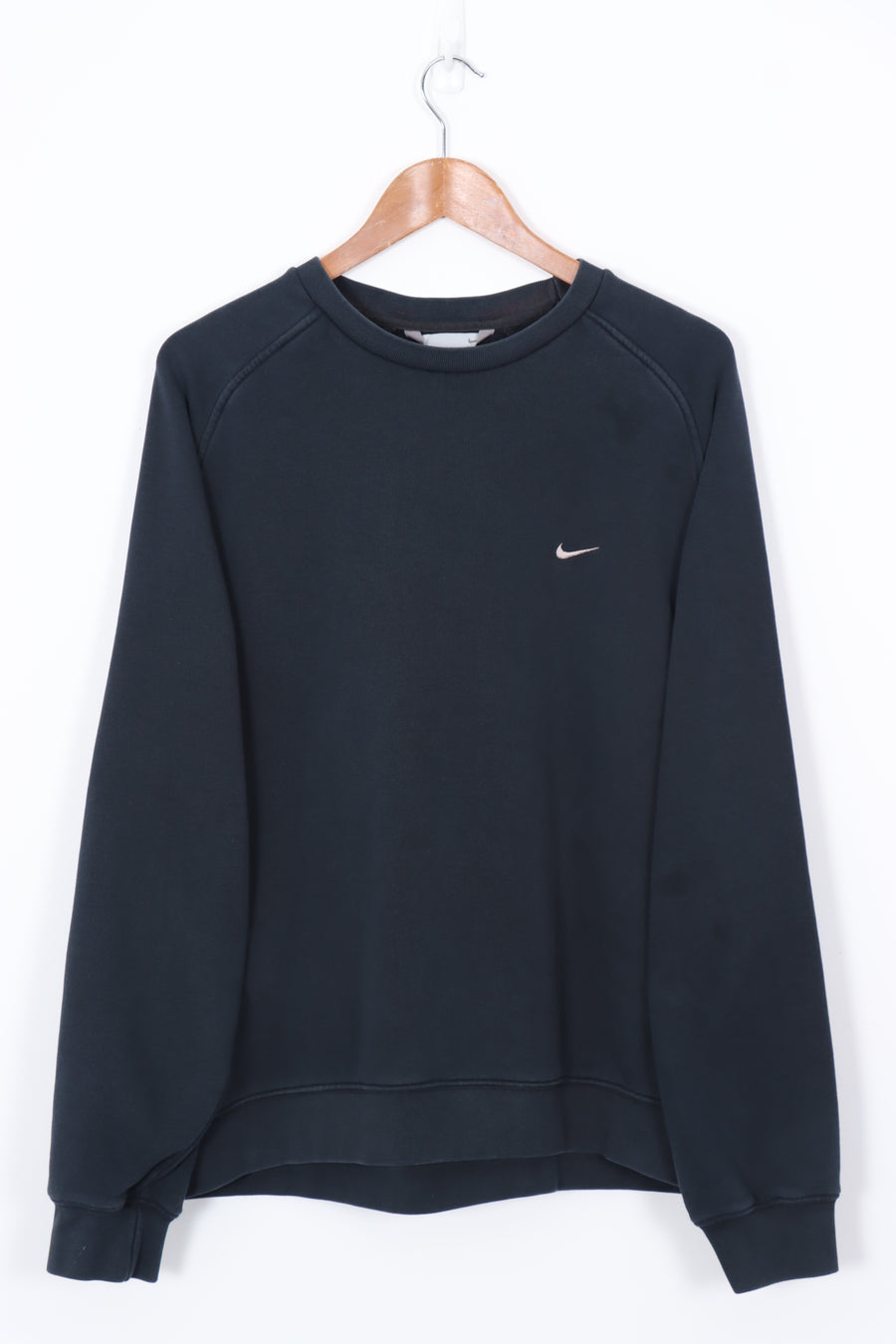 NIKE Navy & Pink Embroidered Swoosh Classic Sweatshirt (XL)