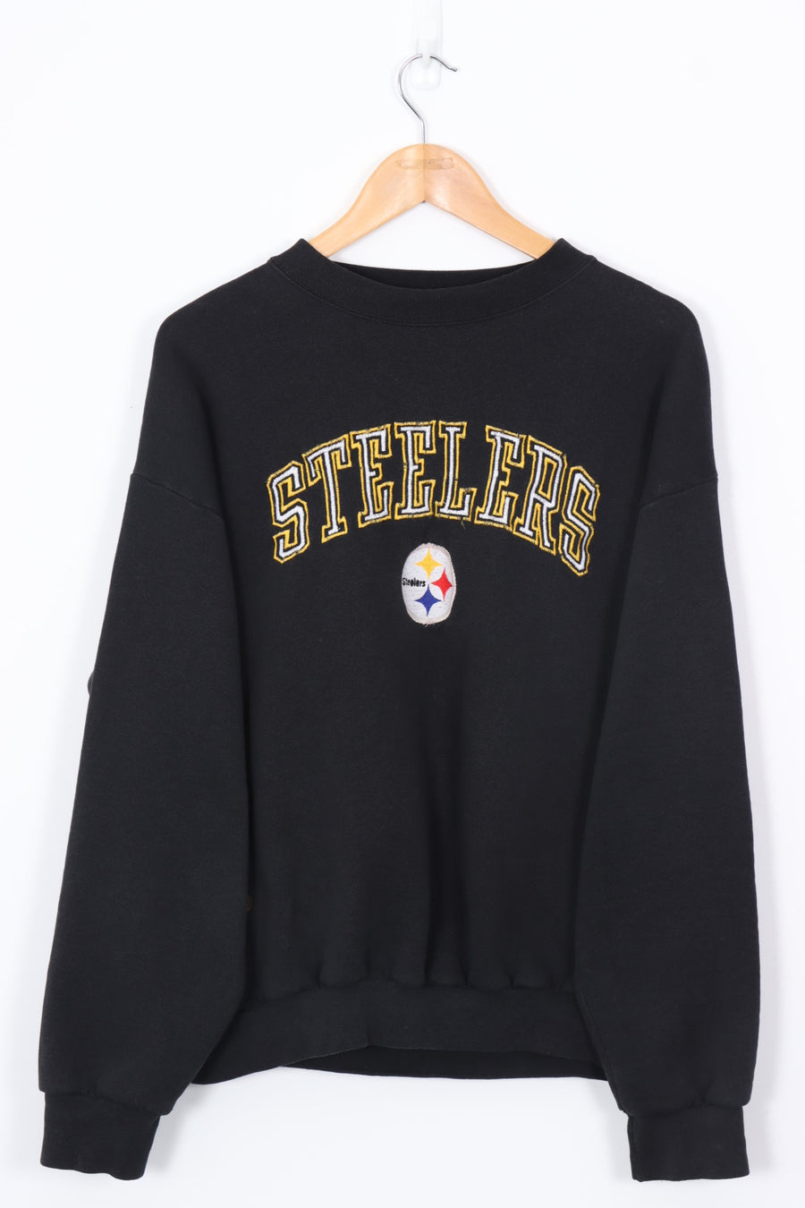 LOGO 7 Steelers Embroidered Pro Sport 50/50 Sweatshirt (L)