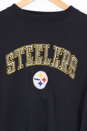 LOGO 7 Steelers Embroidered Pro Sport 50/50 Sweatshirt (L)