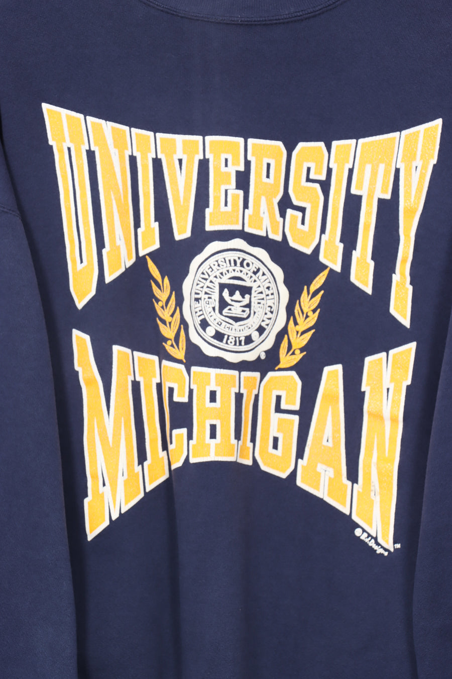 University of Michigan Navy & Yellow College Sweatshirt (XL)