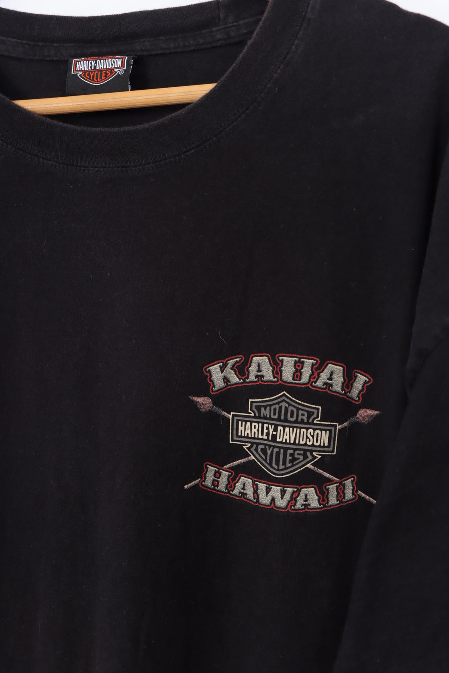 HARLEY DAVIDSON Hog Graphic Kuai Hawaii Westernmost Dealership Tee (L)