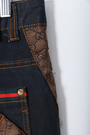 REPLICA Gucci GG Monogram Detail Y2K Jeans (38)