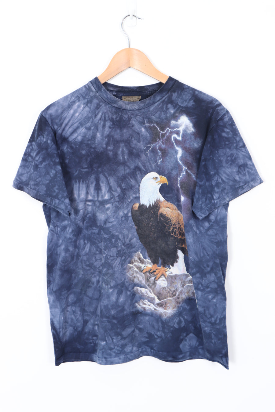 THE MOUNTAIN Lightning Bolt Eagle Large Graphic Print Tie Dye T-Shirt (M-L)