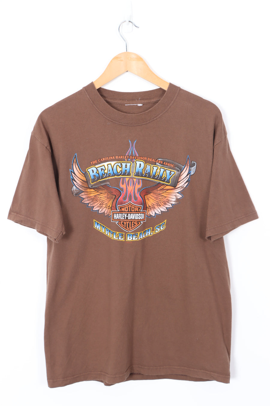 HARLEY DAVIDSON Beach Rally Myrtle Beach SC Eagle Flame Logo Tee (M-L)