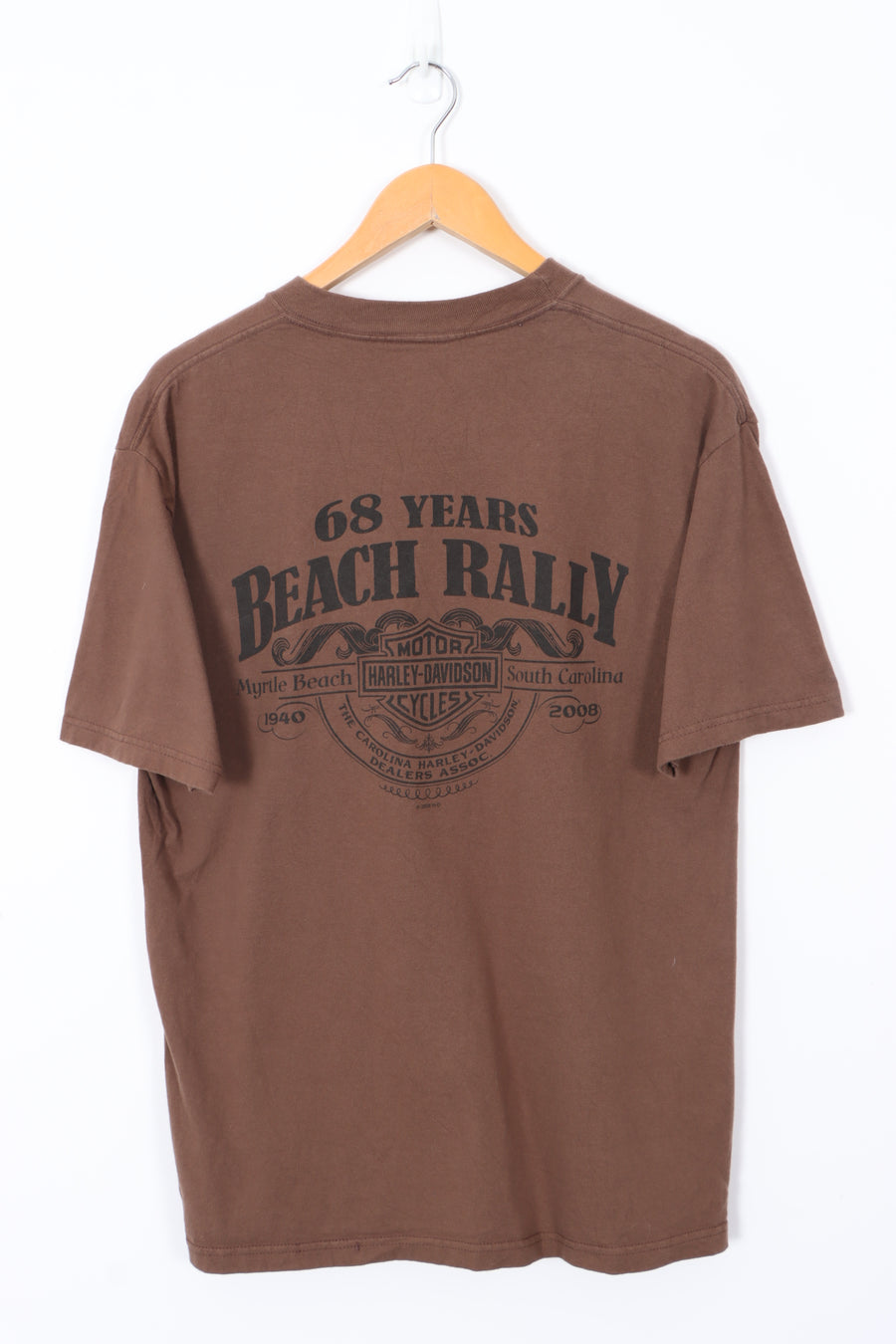 HARLEY DAVIDSON Beach Rally Myrtle Beach SC Eagle Flame Logo Tee (M-L)