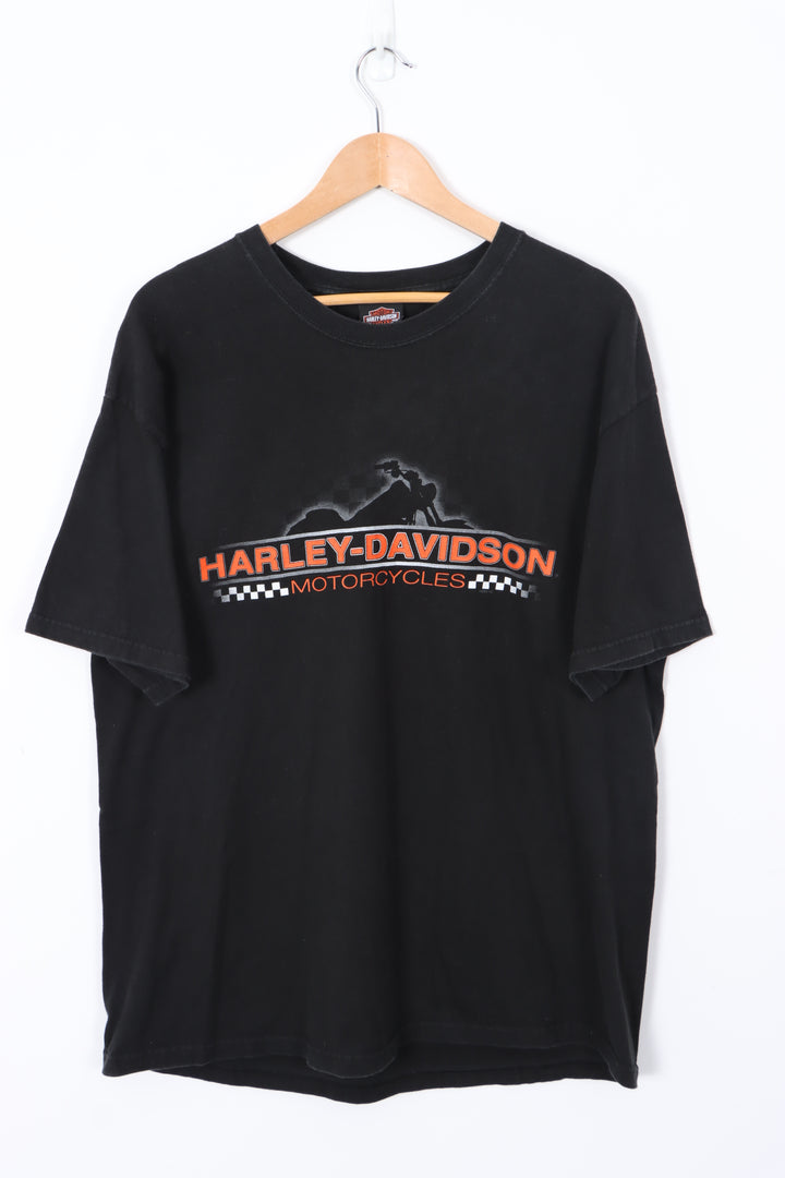 HARLEY DAVIDSON Orange County Flame Logo USA Made Tee (XL)