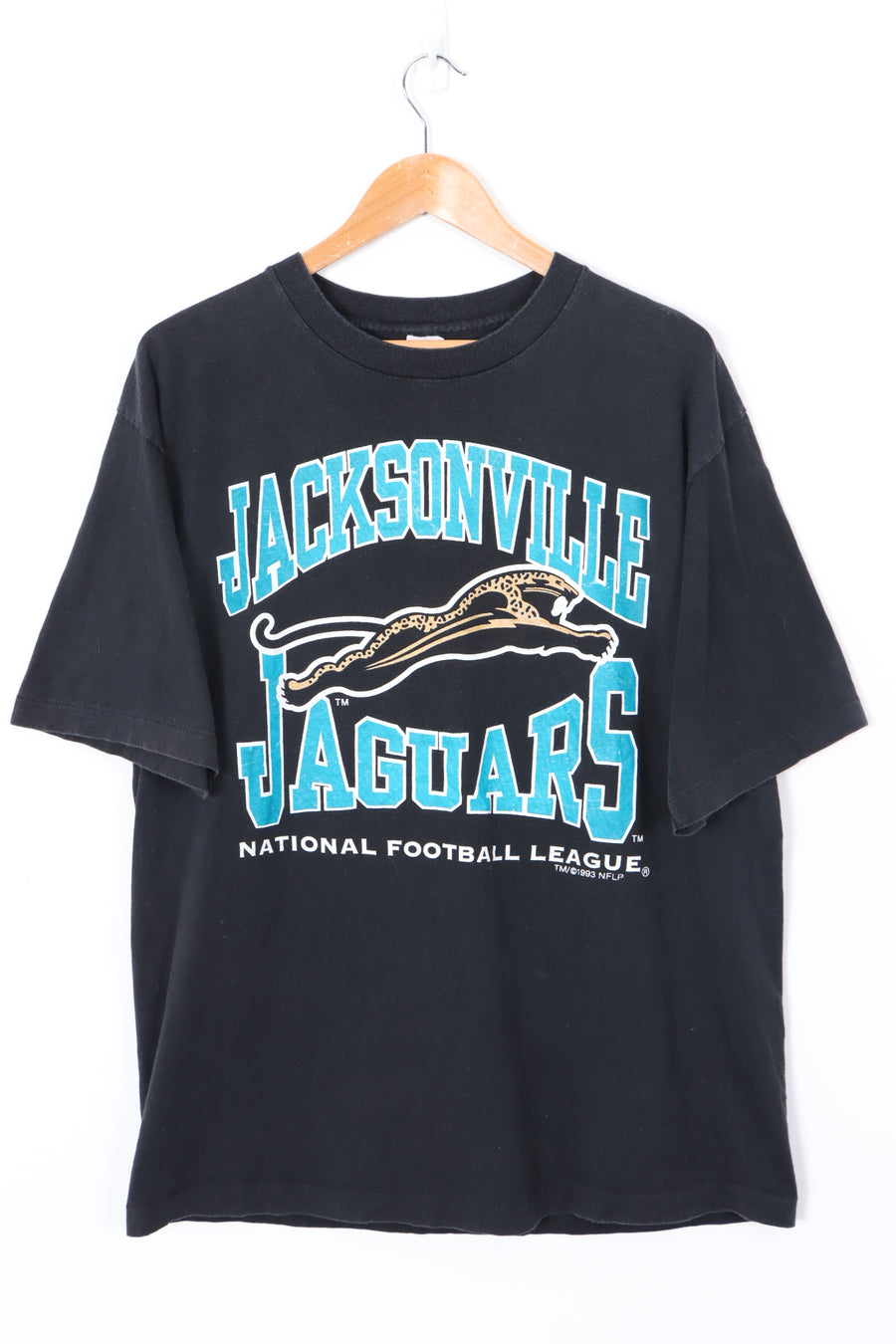 VINTAGE Jacksonville Jaguars 1993 Banned Logo NFL USA Made T-Shirt