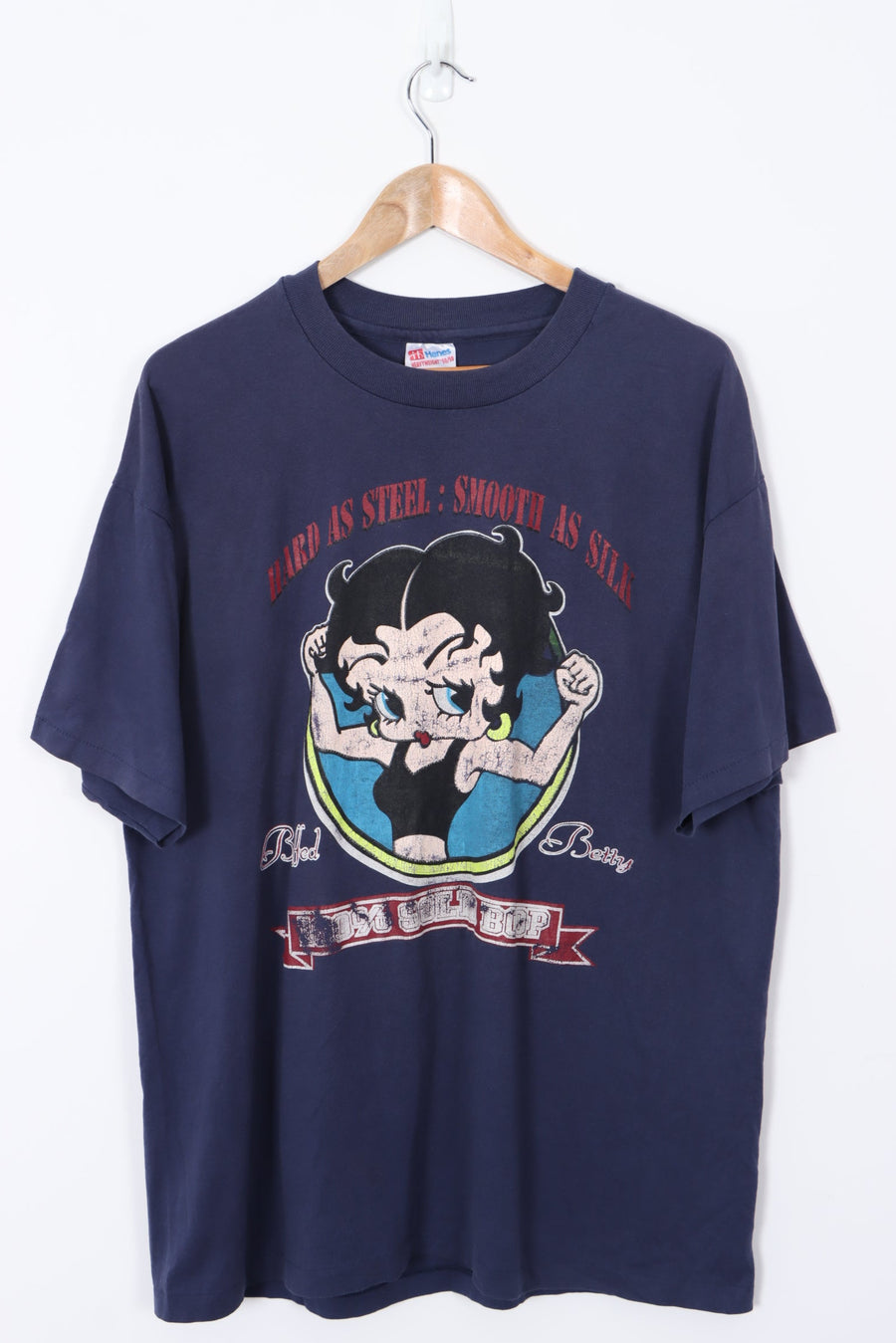 Betty Boop 'Hard as Steel : Smooth as Silk' VINTAGE 50/50 T-Shirt (XL)