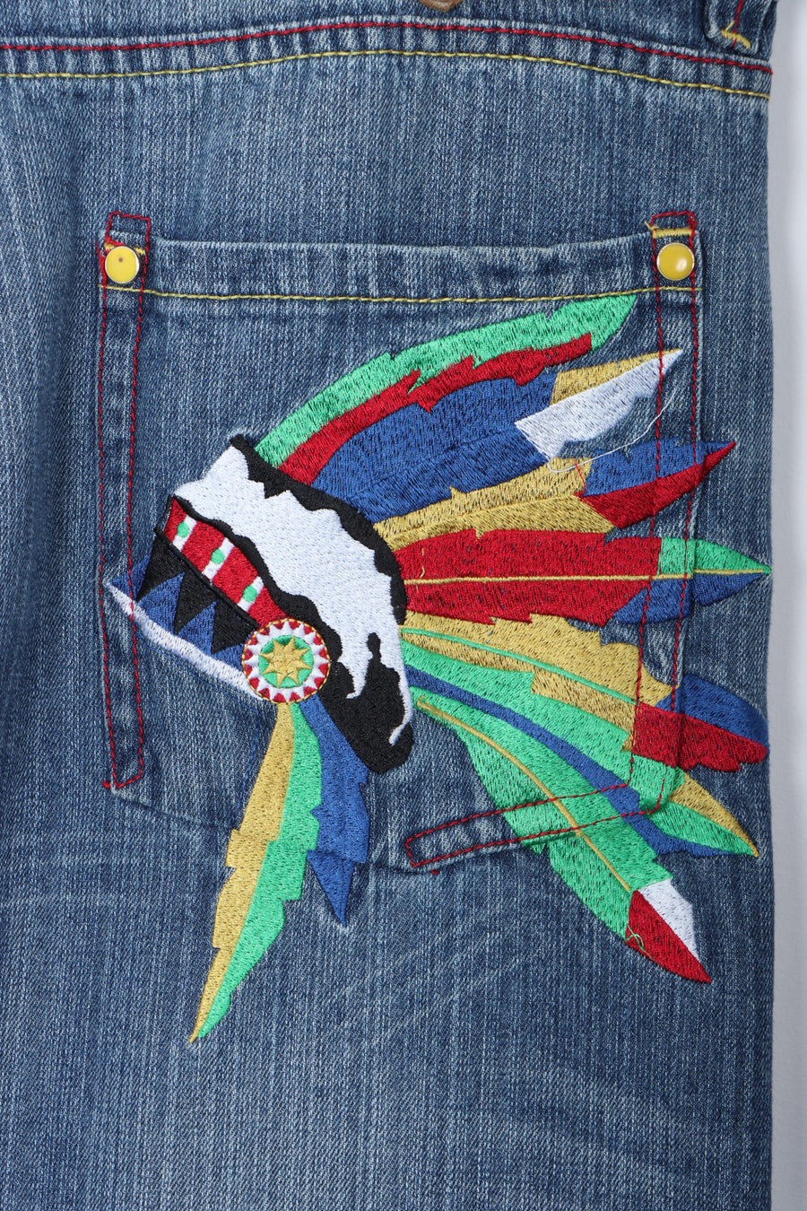 COOGI Embroidered Native Headdress Y2K Jeans (42x34)