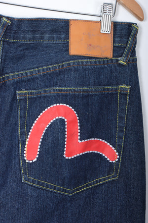 REPLICA Evisu Red Seagull Logo Y2K Jeans (34)