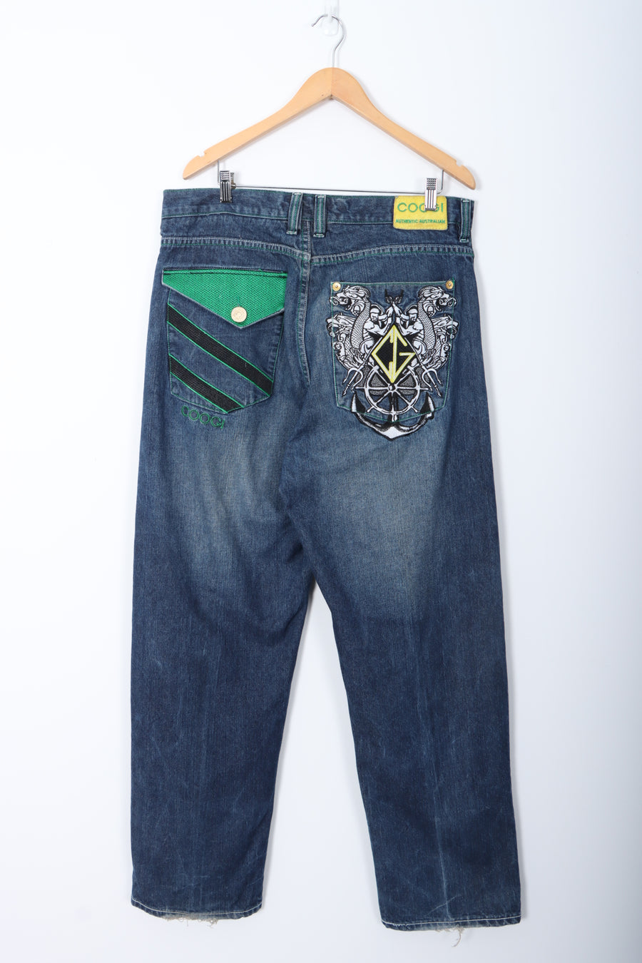 COOGI Embroidered Dragon Logo Y2K Jeans (38x34)