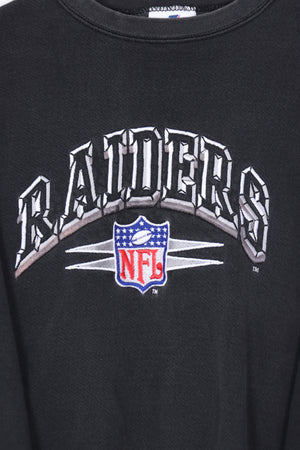 NFL Raiders Embroidered Black Football Sweatshirt (L-XL)