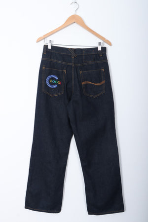 COOGI Embroidered Colourful Logo Y2K Jeans (Women's 6)