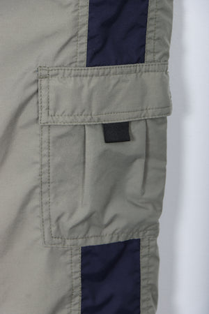 NIKE Khaki & Navy Swoosh Logo Lined Cargo Track Pants (M)