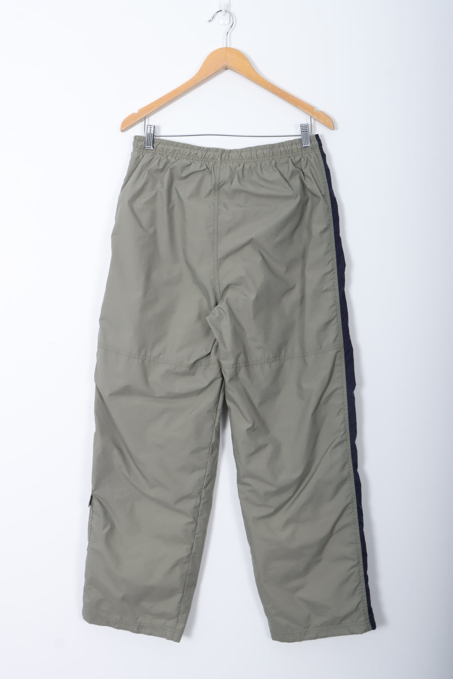 NIKE Khaki & Navy Swoosh Logo Lined Cargo Track Pants (M)