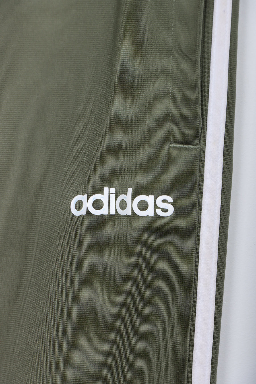 ADIDAS Green Khaki Stripe Track Pant (L)