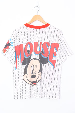 DISNEY Mickey Mouse Red & Blue All Over Graphic Tee (M)