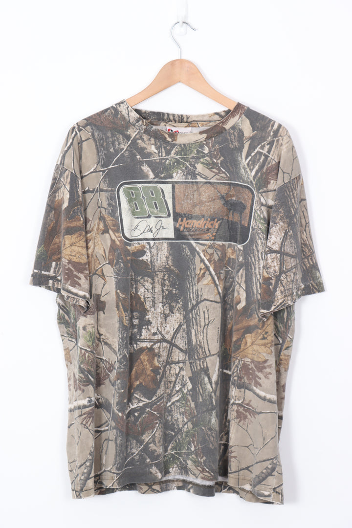 NASCAR Dale Earnhardt JR Camo Hunting Hendrick Racing Tee (XXL)