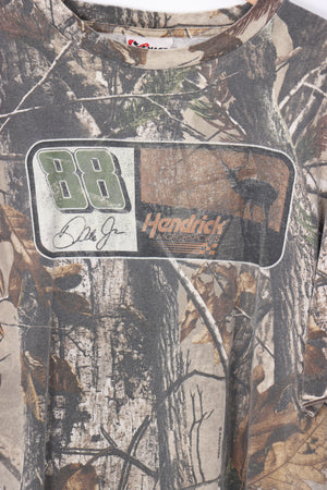 NASCAR Dale Earnhardt JR Camo Hunting Hendrick Racing Tee (XXL)