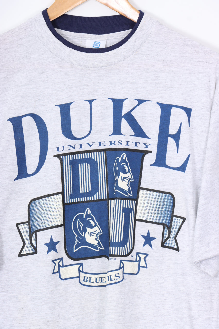 DUKE University Blue Devils Crest Double Collar USA College Tee (L)