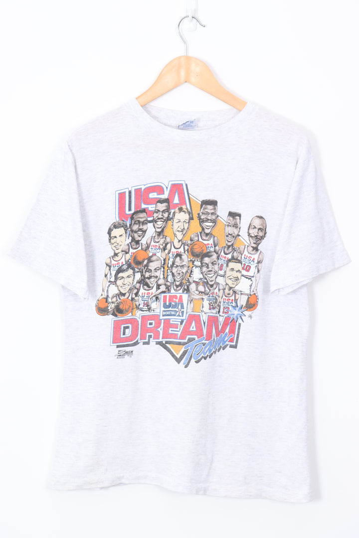 SALEM 1992 USA Dream Team NBA Basketball Single Stitch Tee (XS-S)