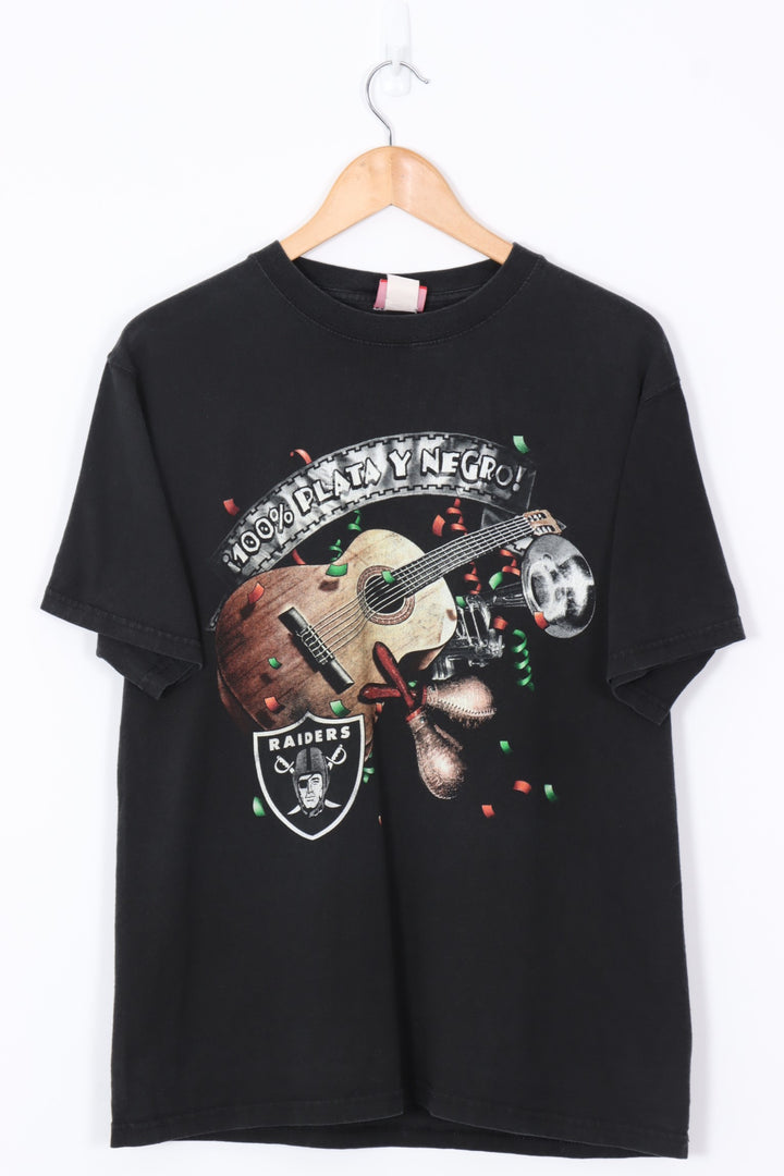 Las Vegas RAIDERS Pro Sport Guitar Music Graphic Tee (M-L)