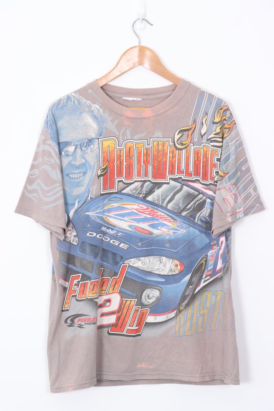 NASCAR Rusty Wallace 'Fast 2 Finish' All Over Tee (L-XL)