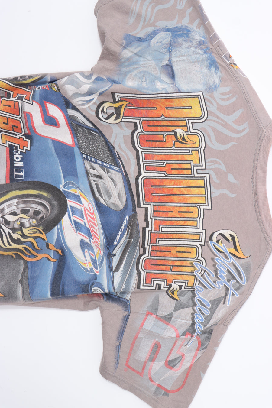 NASCAR Rusty Wallace 'Fast 2 Finish' All Over Tee (L-XL)