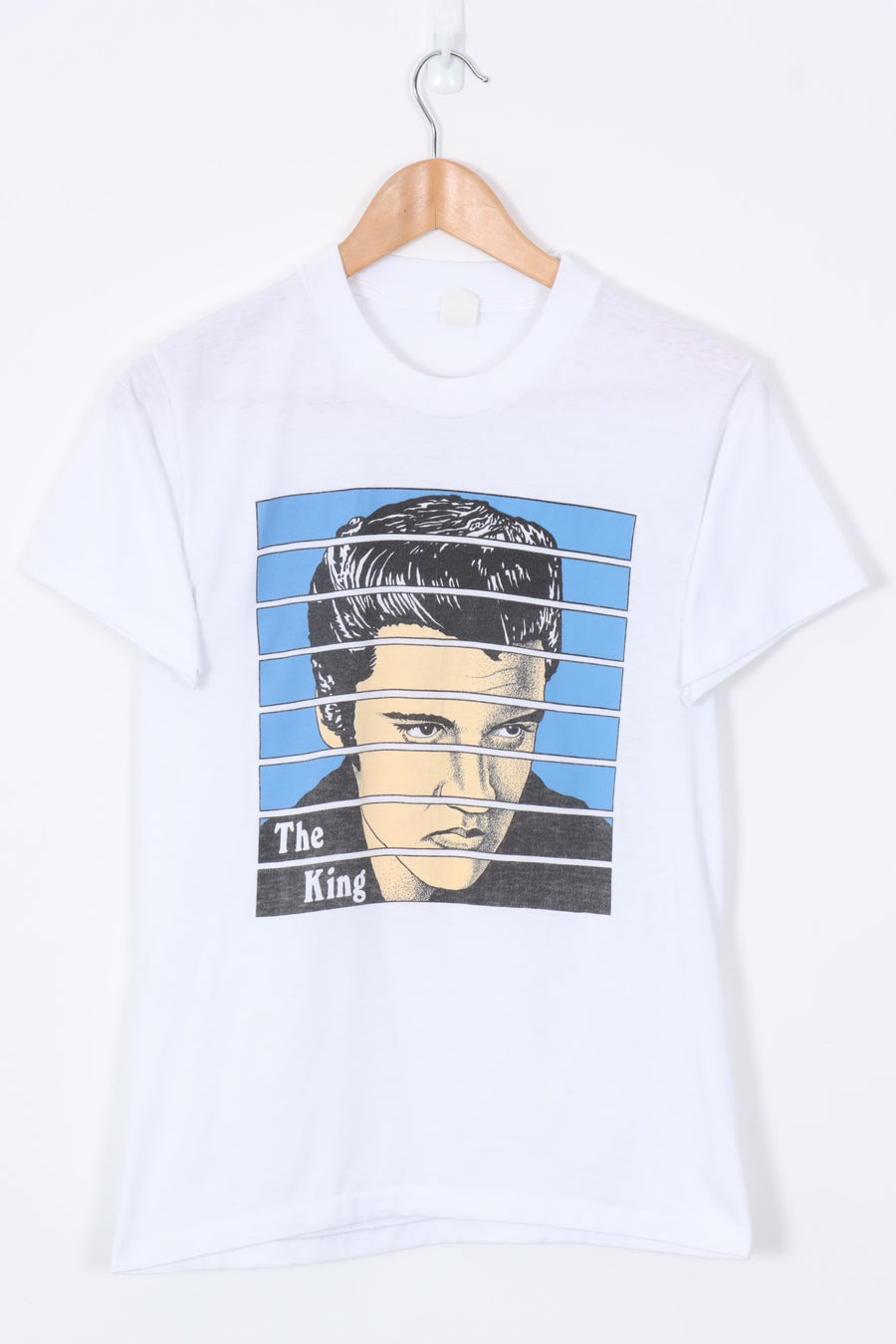 ELVIS PRESLEY 'The King' Art Portrait Music Band Tee (XS-S)