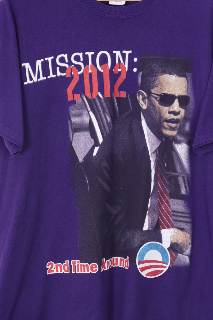 Mission 2012 Barrack Obama Purple Presidential Tee (M-L)