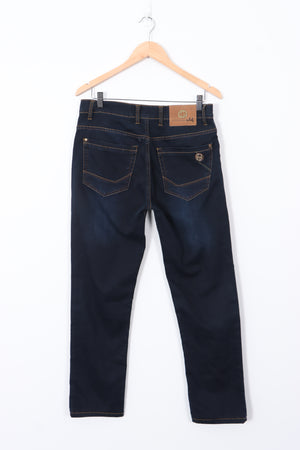 REPLICA GUCCI Dark Wash Denim Look Stretch Jeans (34x34)