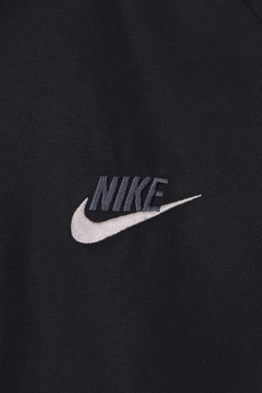 NIKE Black & Grey Striped Windbreaker Jacket (L)