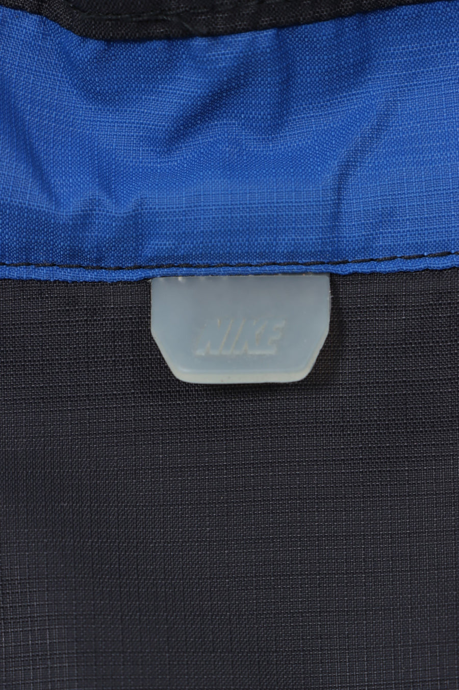 NIKE Black & Blue Swoosh Logo Full Zip Windbreaker Jacket (L)