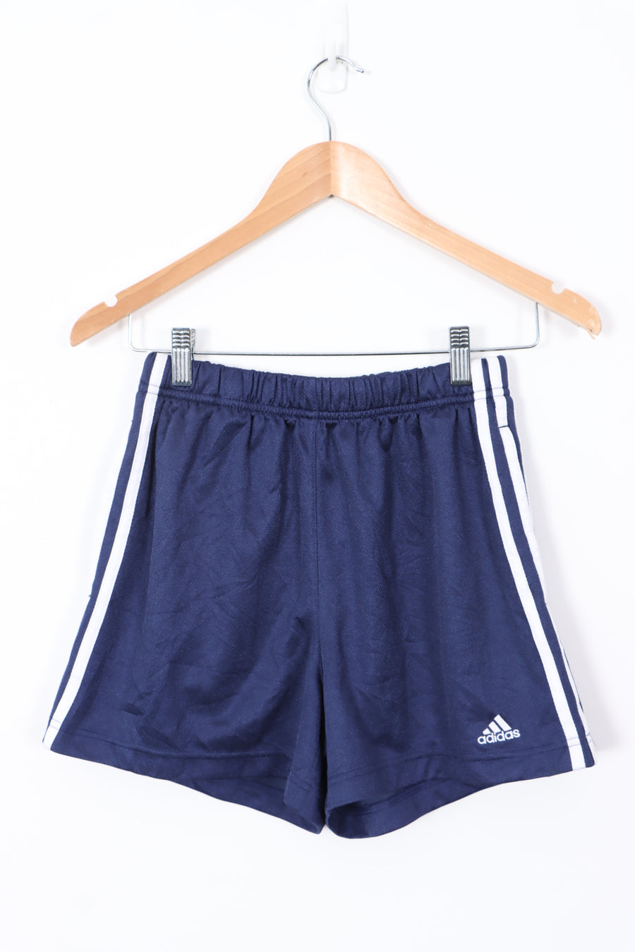 ADIDAS Three Stripe Navy Sports Shorts (XS-S)