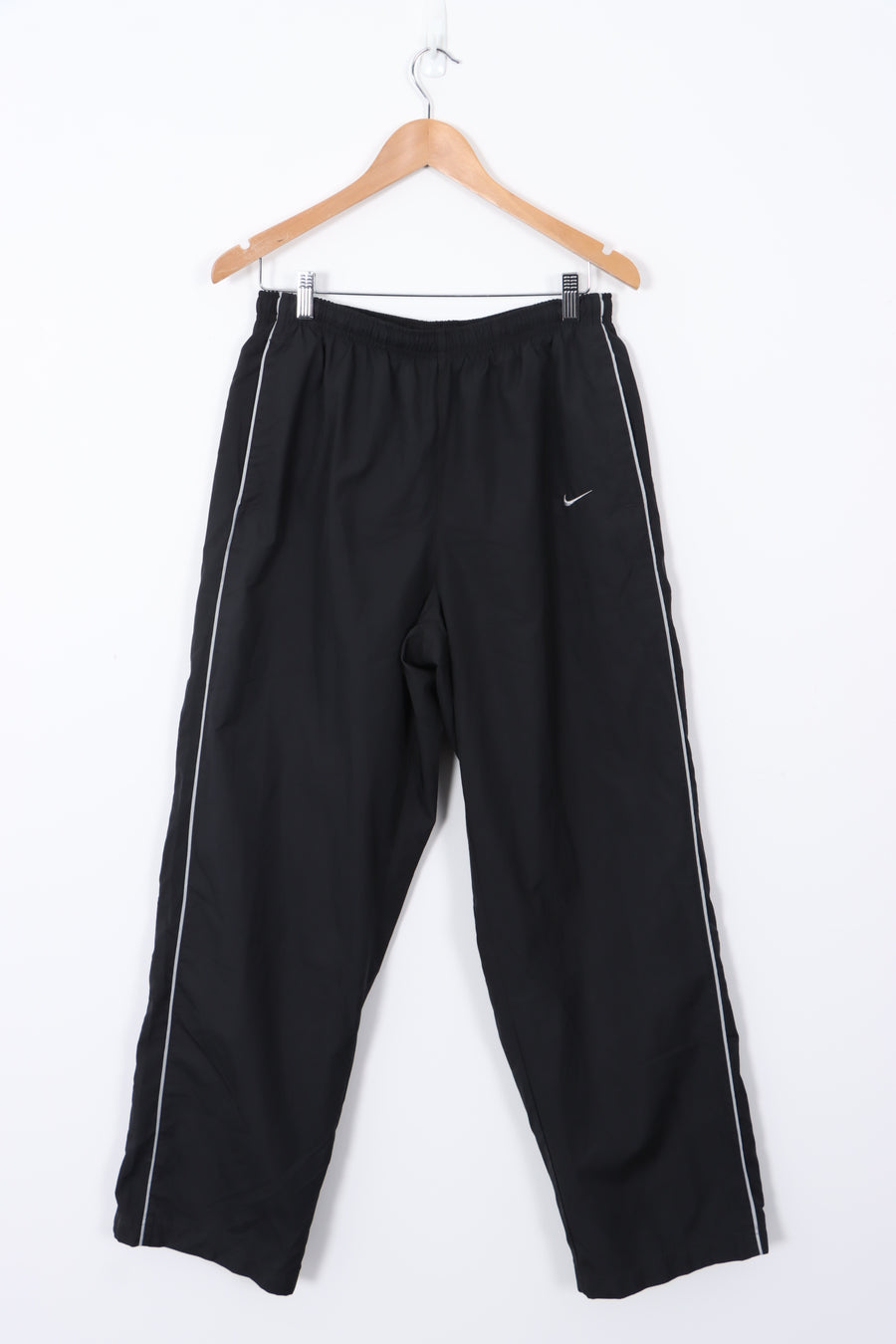 NIKE Reflective Side Stripe Detail Embroidered Swoosh Track Pants (L)