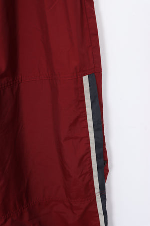 NIKE Burgundy Two Stripe Side Detail Track Pants (L)