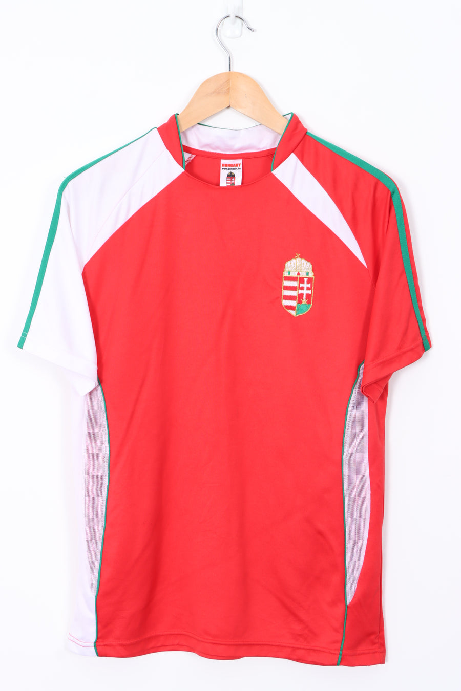 Hungary Embroidered Crest Football Soccer Jersey Hungary Made (M)