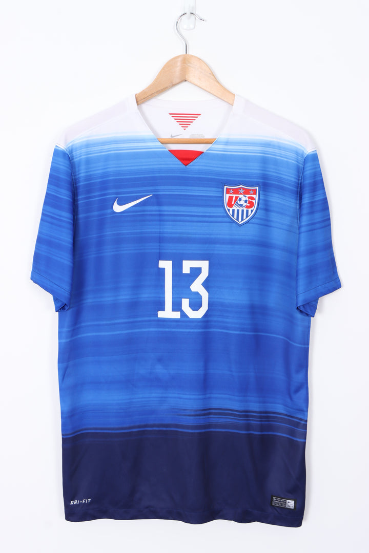 USA USWNT 2015 Morgan #13 NIKE Soccer Jersey (L)