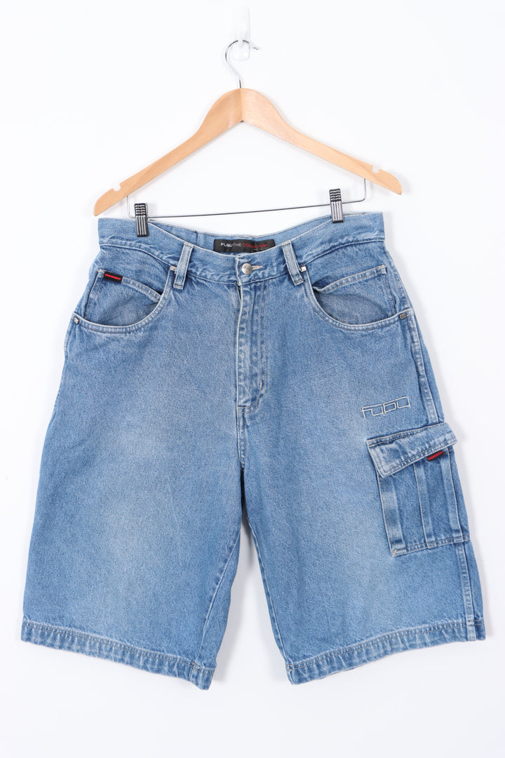 FUBU Pocket Cargo Denim Y2K Baggy Fit Shorts (W34)