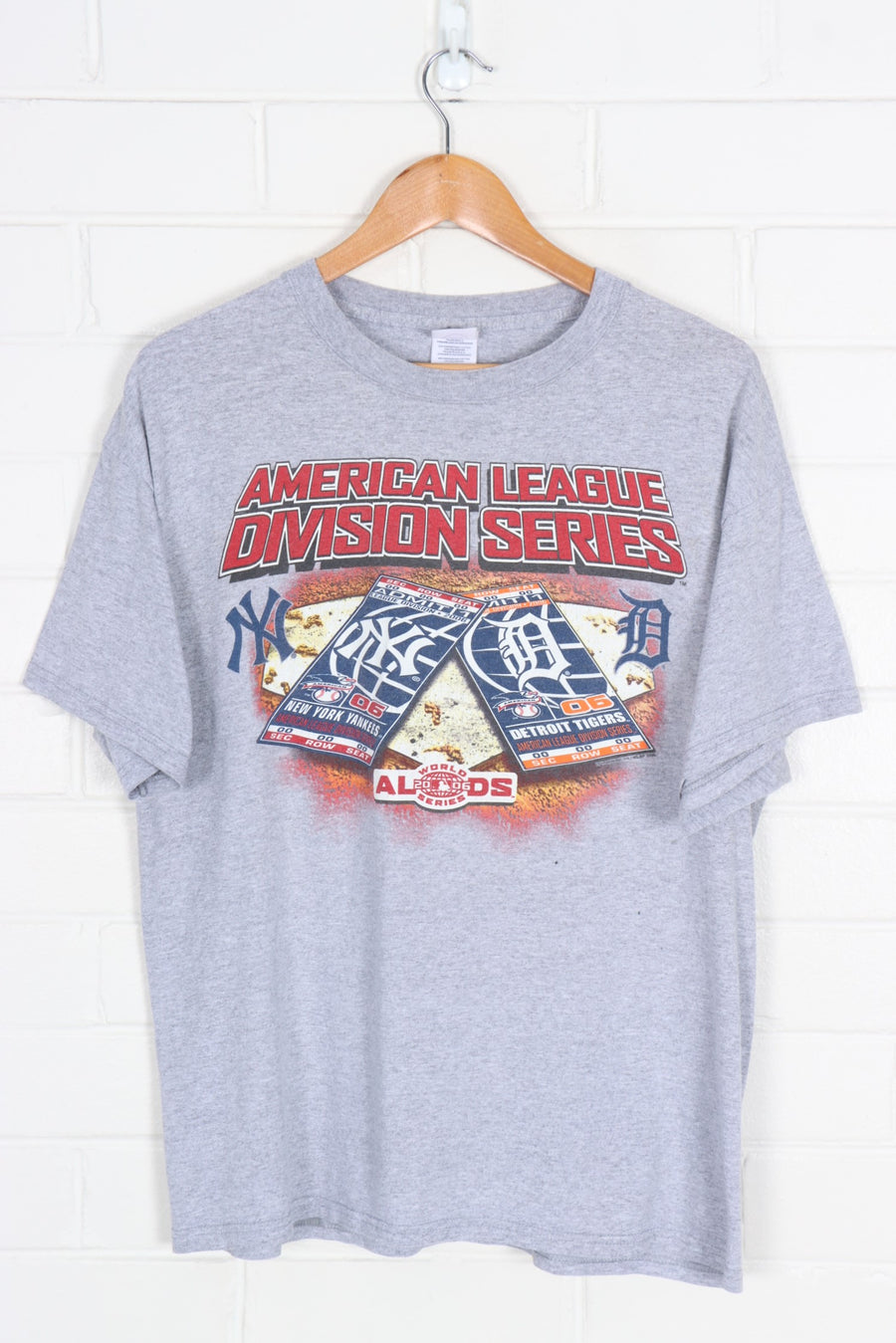 MLB Yankees Tigers American League Division Series Baseball Tee (L)