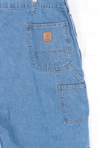 CARHARTT Medium Wash Baggy Jort Shorts (46) | Vintage Sole Melbourne