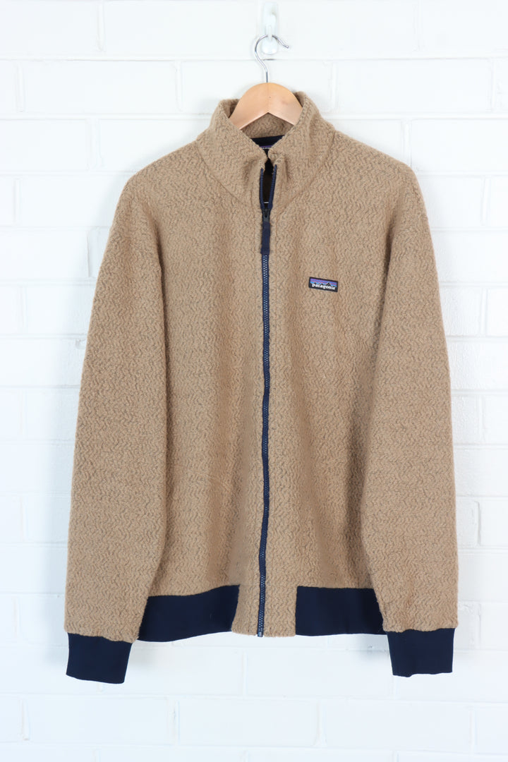 PATAGONIA Brown & Navy Full Zip Up Fleece (XXL)