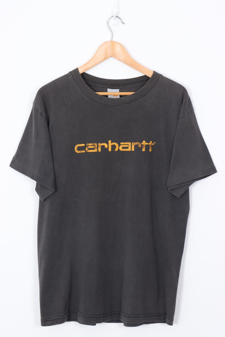 CARHARTT Orange & Charcoal Spell Out Tee (L-XL)