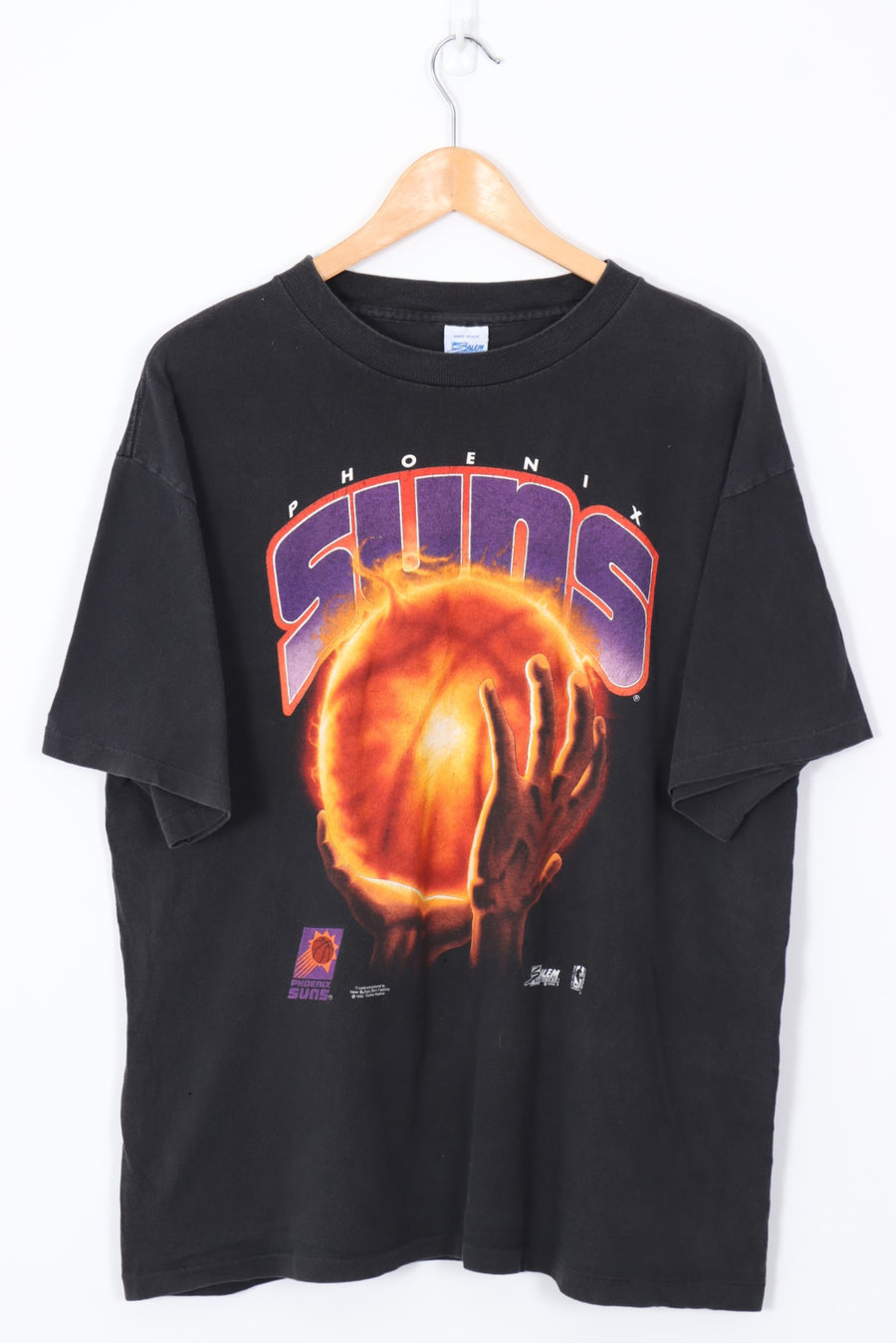 SALEM Vintage 1992 Phoenix Suns Flame NBA Basketball Tee (L-XL)