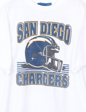 San Diego Chargers Helmet NFL Football Blue & Yellow Tee (XL)