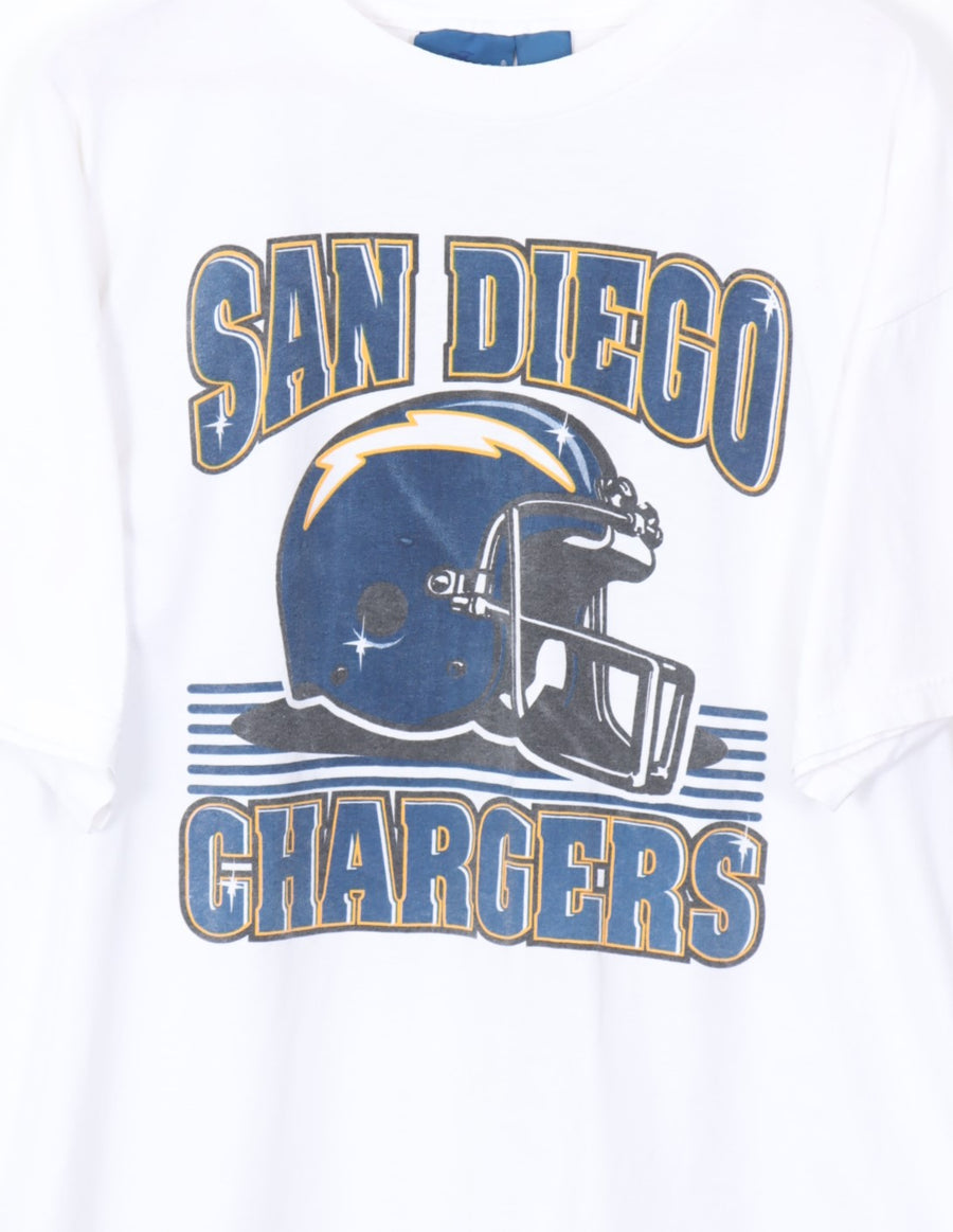 San Diego Chargers Helmet NFL Football Blue & Yellow Tee (XL)