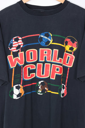 1994 VINTAGE World Cup Soccer Ball Flags Tee (XL)